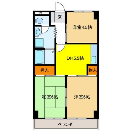 三宅ハイツの物件間取画像